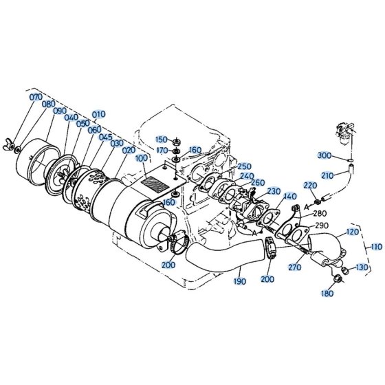 Air Cleaner Assembly for Kubota AT70S Tiller