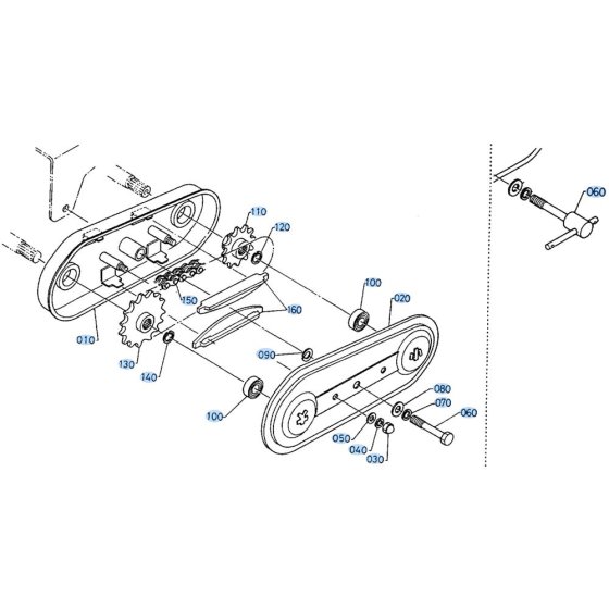 Chain Case Assembly for Kubota AT70S Tiller