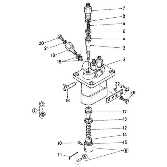 Injection Pump Assembly for Kubota D750-BC Engine