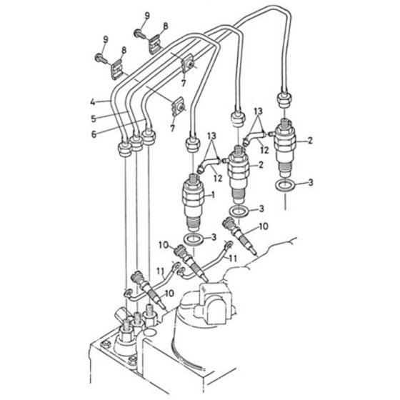 Nozzle Holder Assembly for Kubota D950-BBS Engine