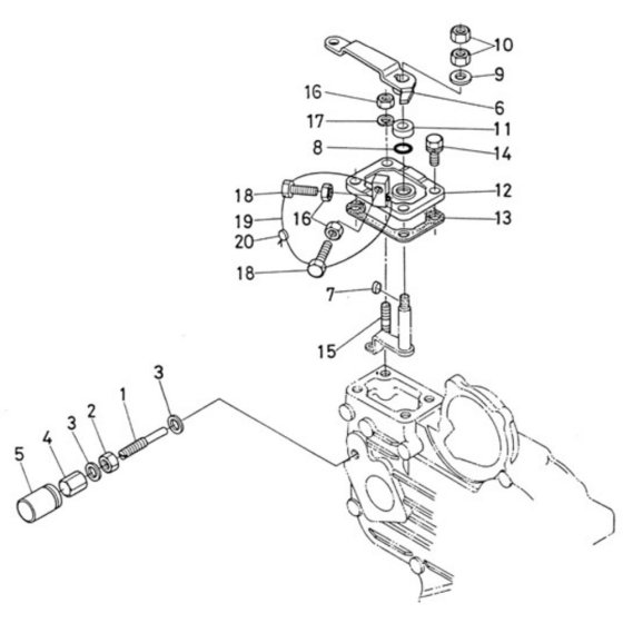 Speed Control Plate Assembly for Kubota D950-BBS Engine