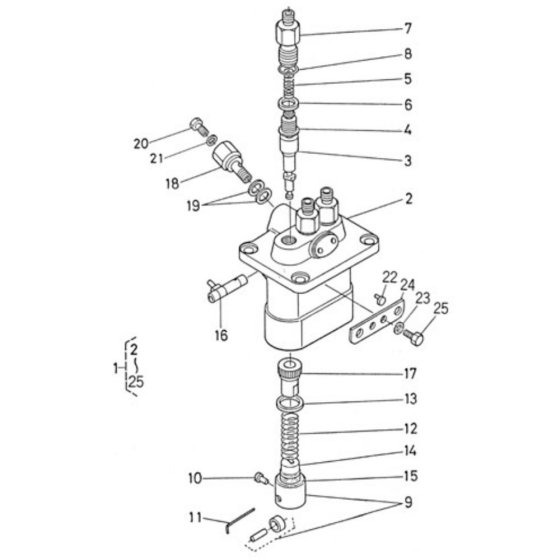 Injection Pump Assembly for Kubota D950-BBS Engine