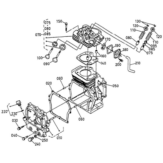 Cylinder Assembly for Kubota GH130 Engine