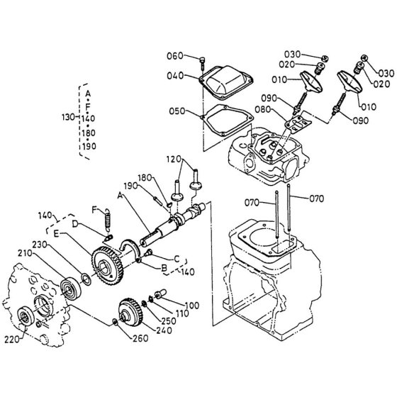 Camshaft Assembly for Kubota GH130 Engine