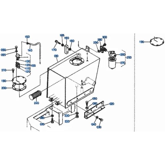 Oil Tank Assembly for Kubota KH101 Mini Excavator