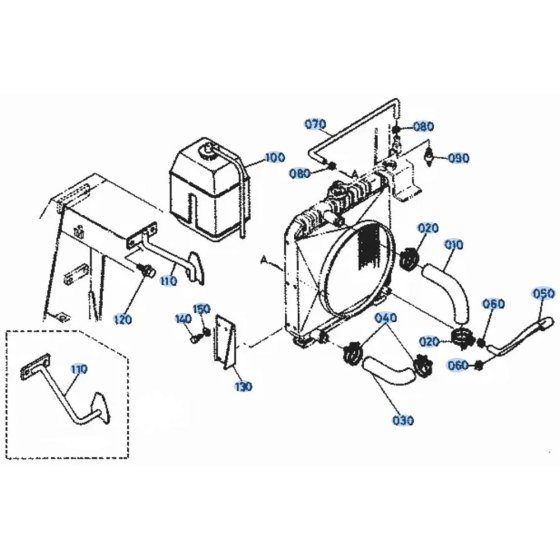 Water Pipe Assembly for Kubota KH101 Mini Excavator