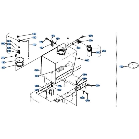 Oil Tank Assembly for Kubota KH151 Mini Excavator