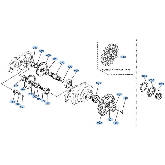 Drive Gear Assembly for Kubota KH35