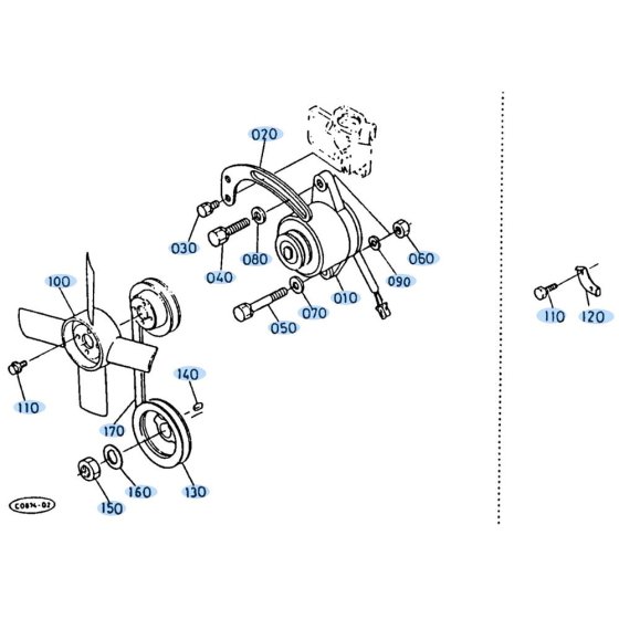 Dynamo Assembly for Kubota KH35