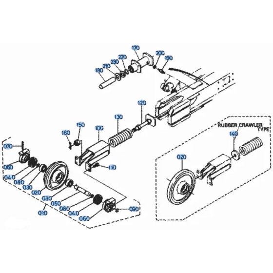 Idler Assembly for Kubota KH36
