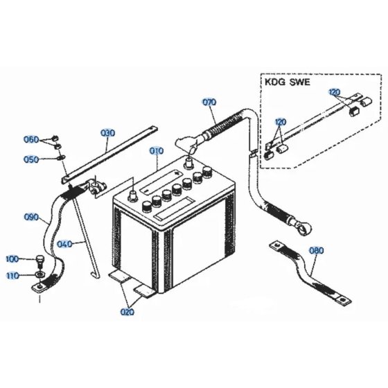 Battery Assembly for Kubota KH36
