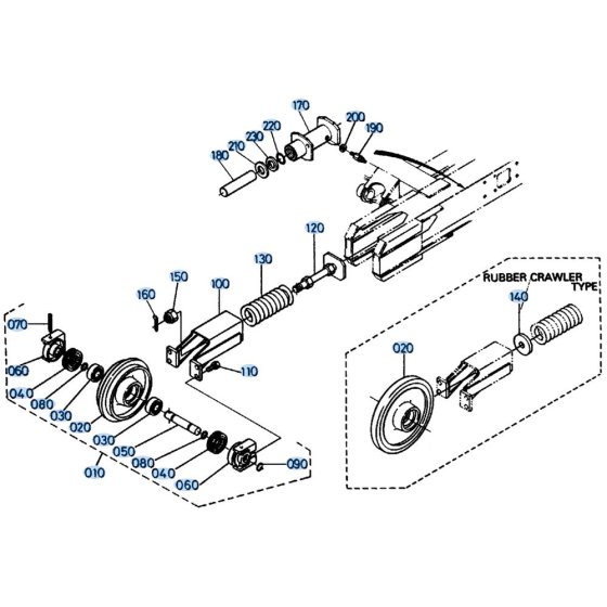 Idler Assembly for Kubota KH41