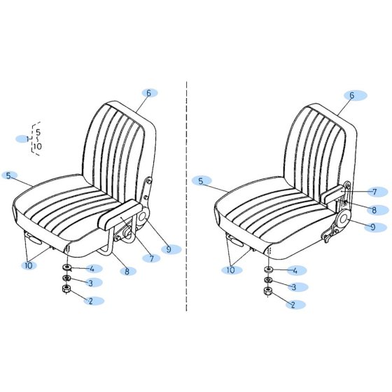 Seat Assembly for Kubota KH60