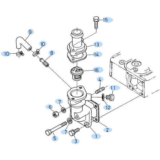 Water Pipe Assembly for Kubota