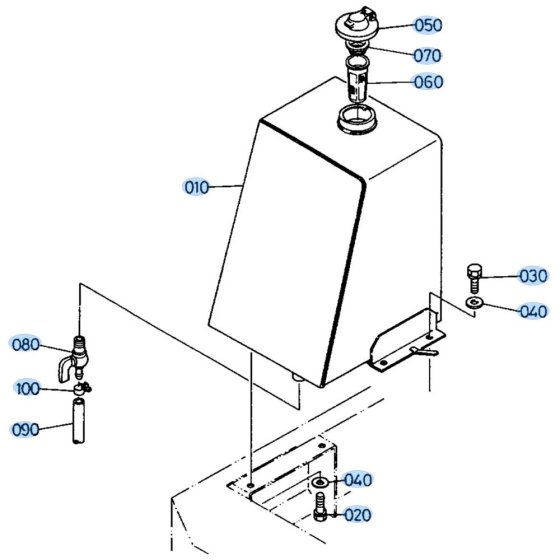 Fuel Tank Assembly for Kubota KH66 Mini Excavator