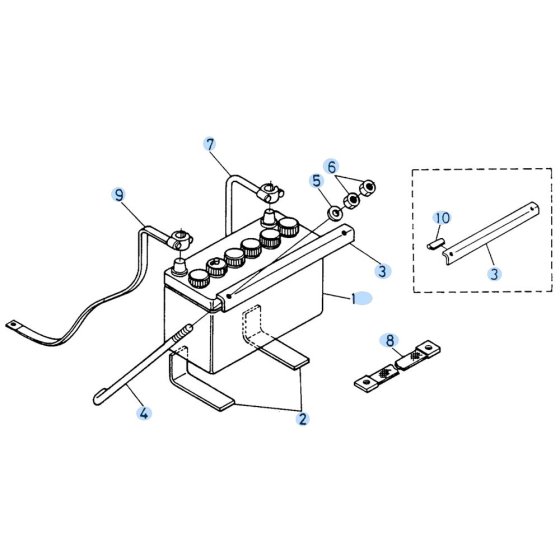 Battery Assembly for Kubota KH90 Mini Excavator