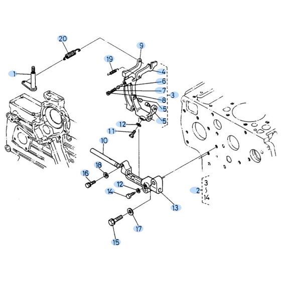 Governor Assembly for Kubota KH90 Mini Excavator