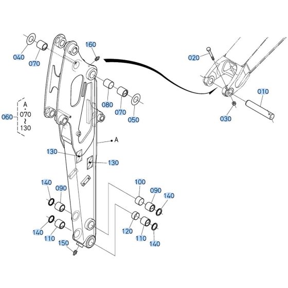 Arm Assembly for Kubota KX030-4 Mini Excavator