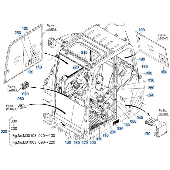 Decals -1 for Kubota KX080-5 Mini Excavator