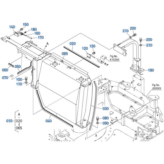 Arch Frame Assembly for Kubota KX080-5 Mini Excavator