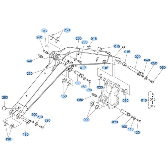 Boom Assembly for Kubota KX121-3 Mini Excavator