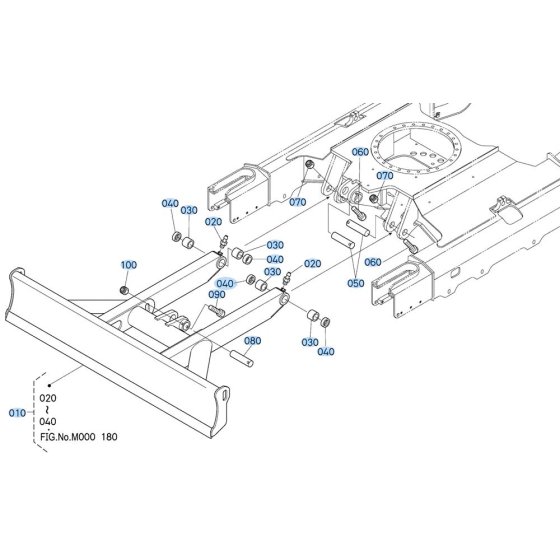 Blade Assembly for Kubota KX161-3s Mini Excavator