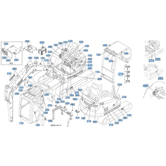 Decals for Kubota KX161-3s Mini Excavator