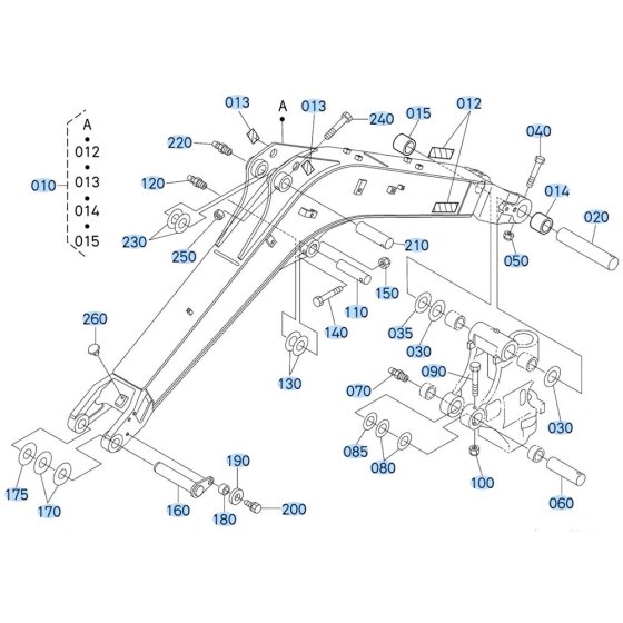 Boom Assembly for Kubota KX91-3s Mini Excavator