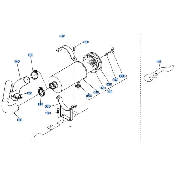 Air Cleaner Assembly for Kubota R310 Loader
