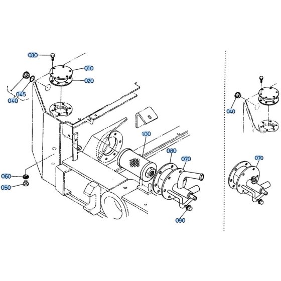 Oil Tank Assembly for Kubota R410 Loader