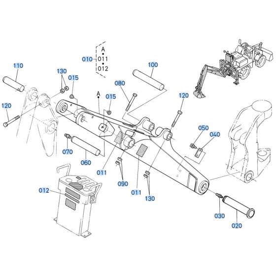 Boom Assembly for Kubota R430 Loader