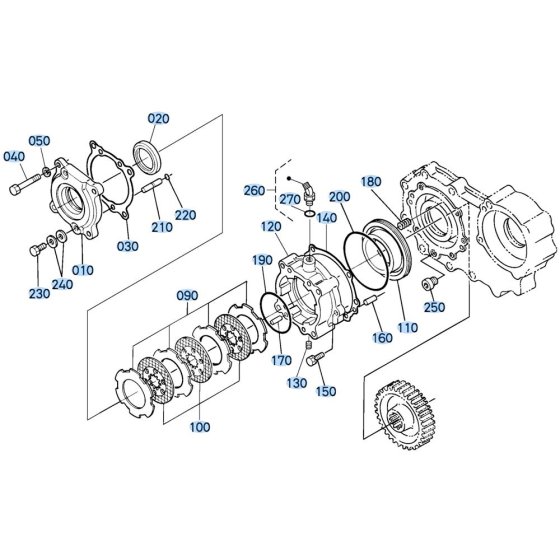 Brake Assembly for Kubota R430 Loader