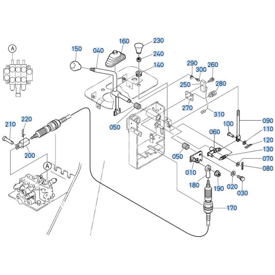 Control Lever Assembly for Kubota R430 Loader