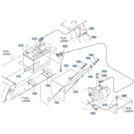 Battery Assembly for Kubota R430 Loader