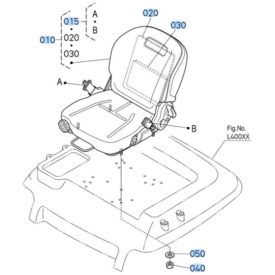 Seat Assembly for Kubota R430 Loader