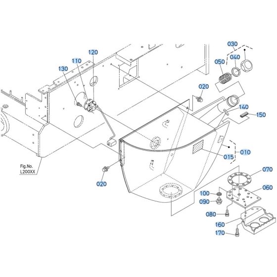Fuel Tank Assembly for Kubota R430 Loader