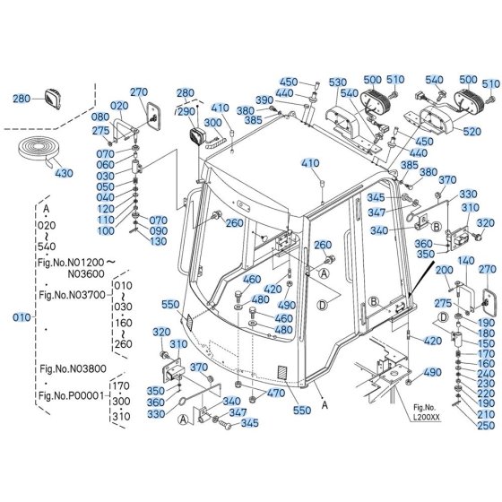 Cabin Assembly for Kubota R430 Loader