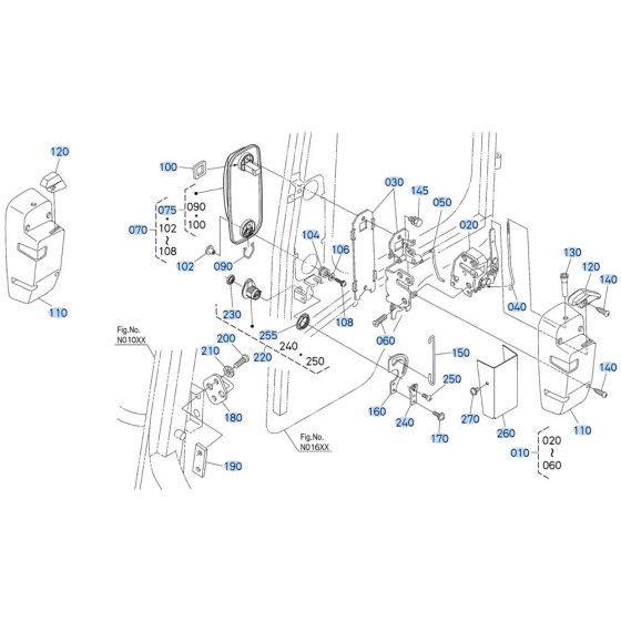 Door (R/H) Assembly for Kubota R430 Loader