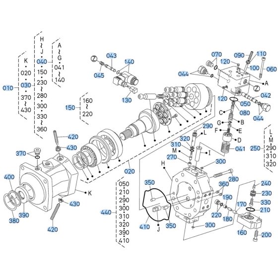 Motor Assembly for Kubota R430 Loader