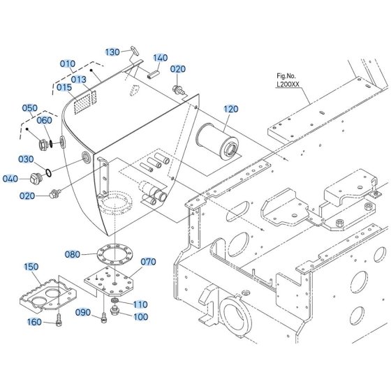 Oil Tank Assembly for Kubota R430 Loader