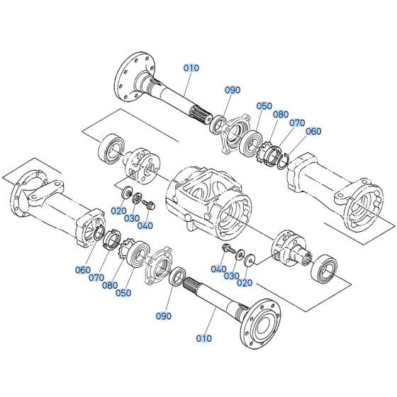 Axle (Front) Assembly for Kubota R430 Loader