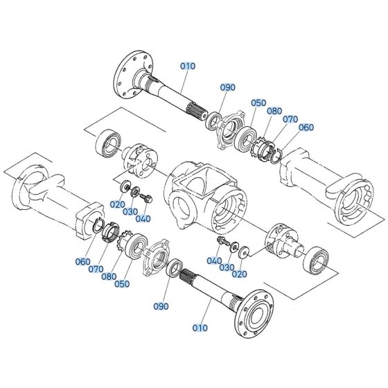 Axle (Rear) Assembly for Kubota R430 Loader
