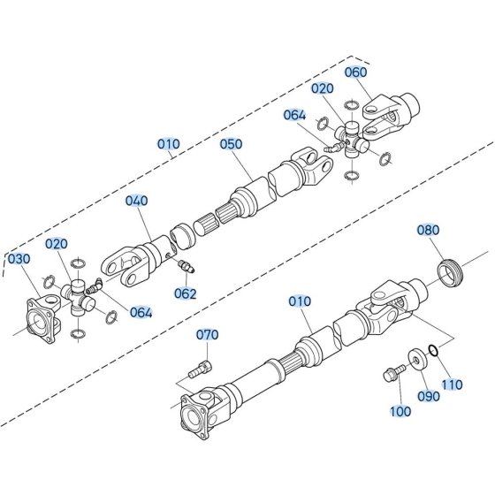 Propeller Shaft Assembly for Kubota R430 Loader