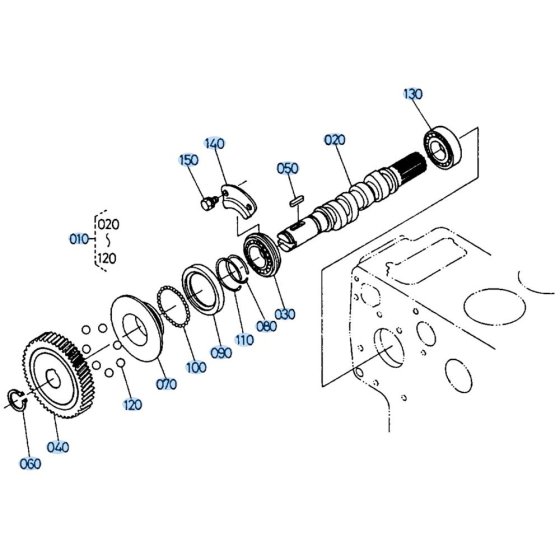 Fuel Camshaft Assembly for Kubota R510 Loader