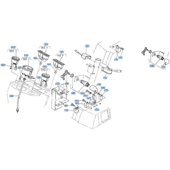 Instrument Panel Assembly for Kubota R520 Loader