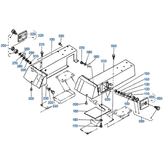 Mudguard Assembly for Kubota R520 Loader