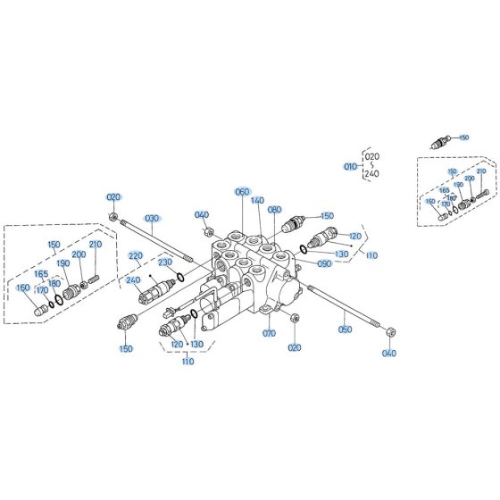 Control Valve Assembly for Kubota R520 Loader