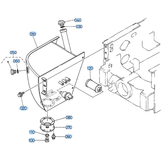 Oil Tank Assembly for Kubota R520 Loader