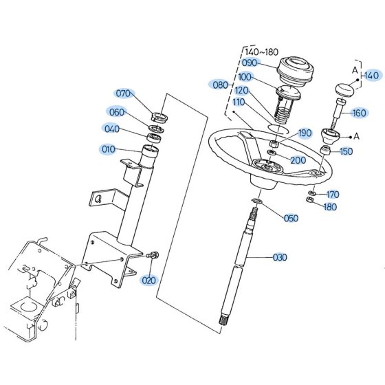 Steering Assembly for Kubota R520 Loader