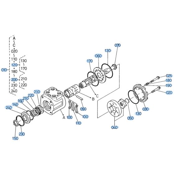 Steering Controller Assembly for Kubota R520 Loader